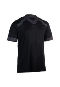 OFFLOAD - Koszulka do rugby R100 męska. Kolor: wielokolorowy, czarny, szary. Materiał: materiał, poliester #1