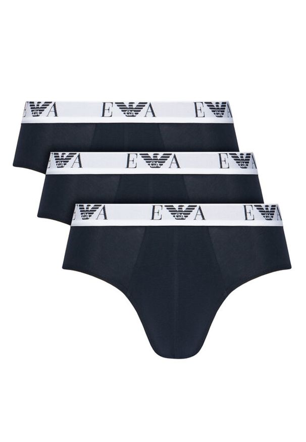 Emporio Armani Underwear Komplet 3 par slipów EM000258 AF14131 MB139 Granatowy. Kolor: niebieski. Materiał: bawełna