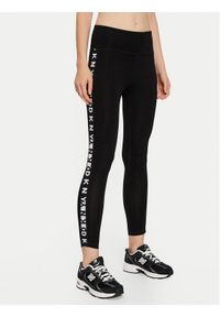 DKNY Sport Legginsy DP9P1939 Czarny Slim Fit. Kolor: czarny. Materiał: bawełna. Styl: sportowy