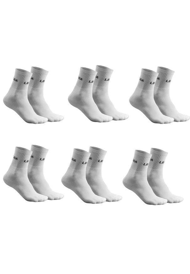 LEGEA - Zestaw skarpet bawełnianych TERRY 6 par biały. Kolor: biały. Materiał: bawełna. Sport: bieganie, fitness