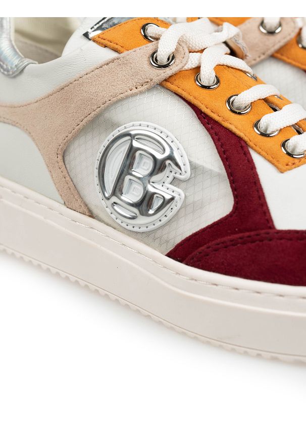Baldinini Sneakersy | 065080XCNCC | Kobieta | Czerwony, Beżowy. Kolor: czerwony, wielokolorowy, beżowy. Materiał: skóra. Wzór: aplikacja