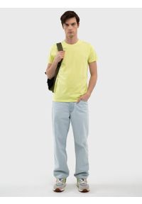 Big-Star - Koszulka męska bawełniana limonkowa Basicer 300. Okazja: na co dzień. Kolor: zielony. Materiał: bawełna. Styl: casual