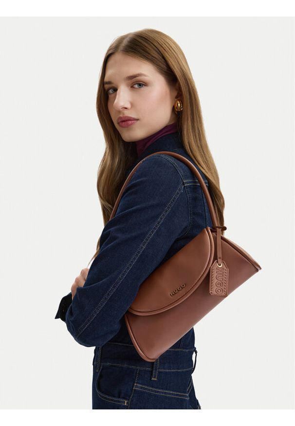 Hugo - HUGO Torebka 50562952 Brązowy. Kolor: brązowy. Materiał: skórzane