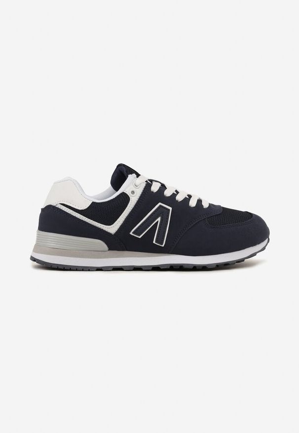 Born2be - Granatowe Buty Sportowe Sneakersy z Ozdobną Aplikacją Rilazea. Okazja: na co dzień. Kolor: niebieski. Materiał: jeans. Wzór: aplikacja