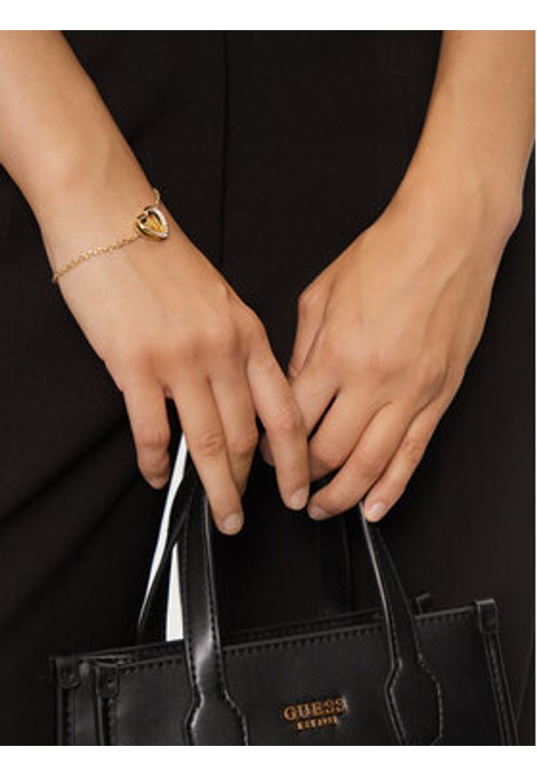 Guess Bransoletka JUBB0460 7JW Złoty. Materiał: metalowe. Kolor: złoty
