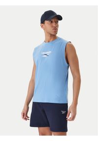 Reebok Tank top Bradshaw RK25560CCM Błękitny Regular Fit. Kolor: niebieski. Materiał: bawełna #1