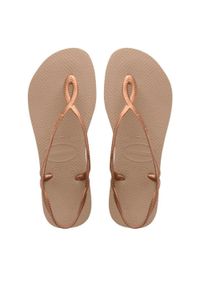 Klapki Havaianas Model 4129697 Kolor Brązowy. Okazja: na plażę. Kolor: różowy. Materiał: syntetyk. Styl: sportowy #1