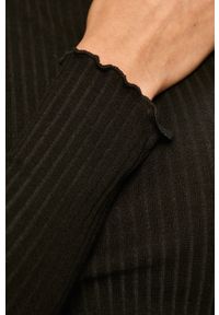 only - Only - Sweter. Kolor: czarny. Materiał: materiał, wiskoza, dzianina, elastan, poliester. Wzór: gładki #4