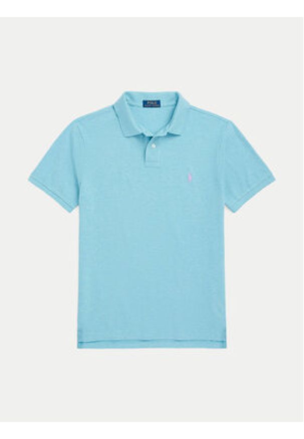 Polo Ralph Lauren Polo 710536856414 Błękitny Slim Fit. Typ kołnierza: polo. Kolor: niebieski. Materiał: bawełna