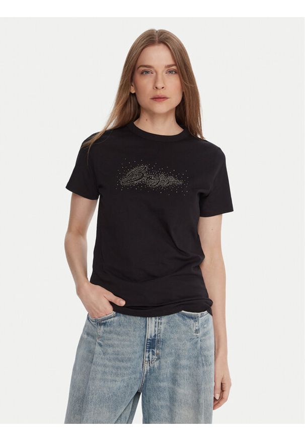 BOSS T-Shirt C_Elogo 50551428 Czarny Slim Fit. Kolor: czarny. Materiał: bawełna