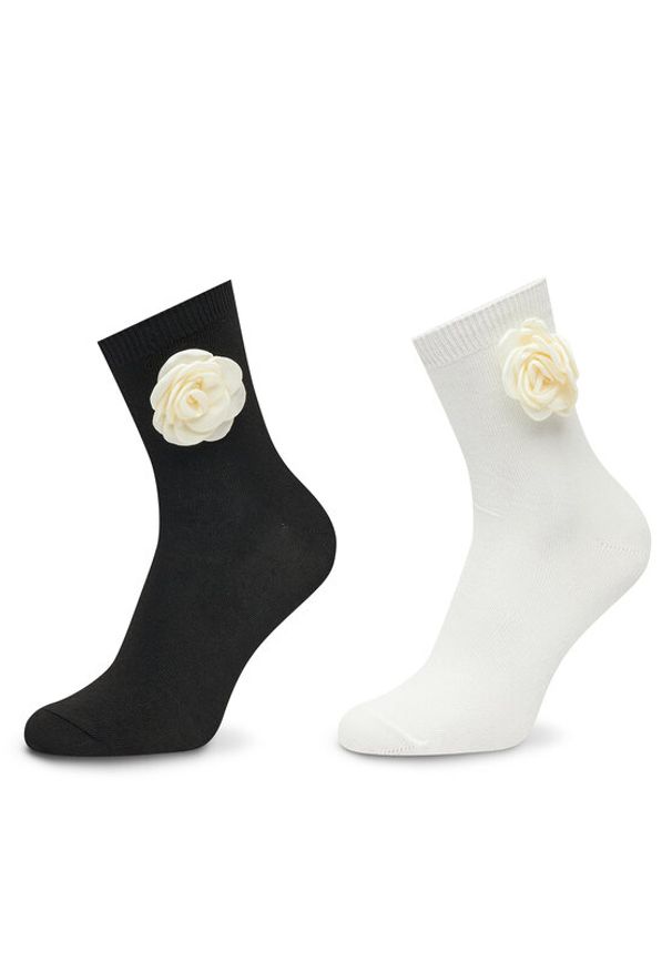 Aldo Zestaw 2 par wysokich skarpet damskich Rosettesocks 13939716 Czarny. Kolor: czarny. Materiał: poliester, materiał
