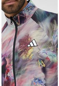adidas Performance bluza treningowa Melbourne kolor czarny wzorzysta. Kolor: czarny. Materiał: skóra, materiał. Długość rękawa: raglanowy rękaw #6