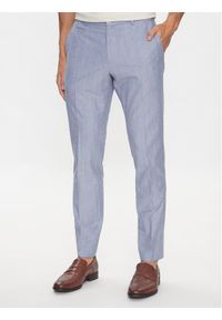 BOSS - Boss Spodnie materiałowe 50489421 Niebieski Slim Fit. Kolor: niebieski. Materiał: wełna, bawełna #1