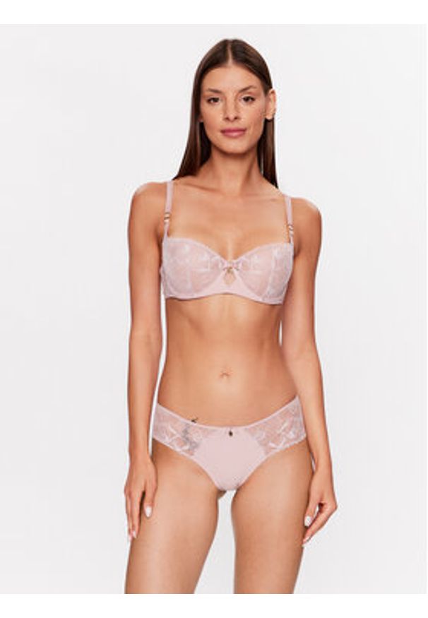 Chantelle Biustonosz z fiszbiną C21U50 Różowy. Kolor: różowy. Materiał: syntetyk