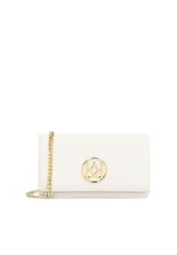 Kazar - Minimalistyczna skórzana torebka na łańcuszku. Kolor: biały. Materiał: skórzane. Styl: wizytowy, klasyczny, elegancki. Rodzaj torebki: na ramię #1