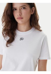 Karl Lagerfeld - KARL LAGERFELD T-Shirt B1W17091 Biały Regular Fit. Typ kołnierza: dekolt w karo. Kolor: biały. Materiał: bawełna #3