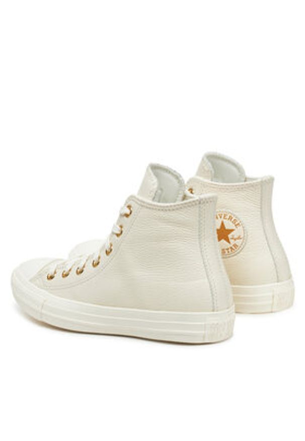 Converse Trampki Chuck Taylor All Star Gold A12760C Beżowy. Kolor: beżowy. Materiał: skóra