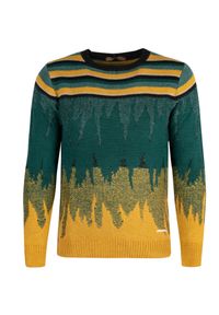 Takeshy Kurosawa Sweter "Degrade" | 83065 | Maglia Inserto Degrade | Mężczyzna | Żółty, Zielony. Okazja: na co dzień. Kolor: zielony, wielokolorowy, żółty. Materiał: wełna, wiskoza, akryl, poliamid. Wzór: aplikacja. Styl: casual #8