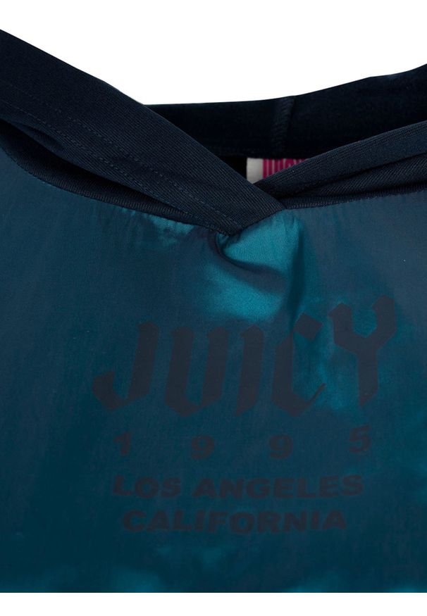 Juicy Couture Bluza | JWTKT179501 | Pullover | Kobieta | Granatowy. Typ kołnierza: kaptur. Kolor: niebieski. Materiał: poliester. Długość: krótkie. Wzór: nadruk