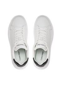 Calvin Klein Sneakersy Low Top Lace Up Lth HM0HM01016 Biały. Kolor: biały. Materiał: skóra #5
