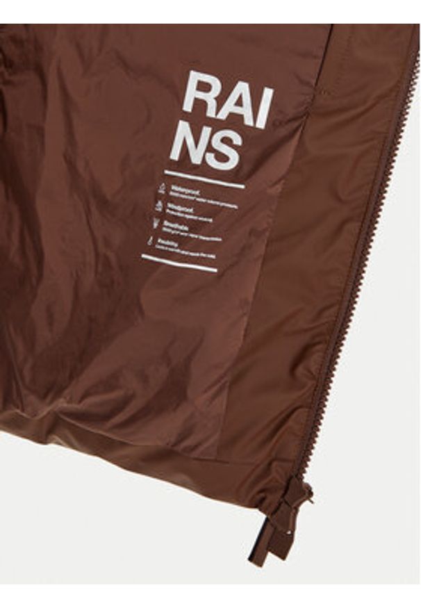 Rains Kurtka zimowa Unisex 15120 Brązowy Regular Fit. Kolor: brązowy. Materiał: syntetyk. Sezon: zima
