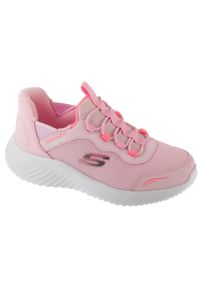 skechers - Buty sportowe Sneakersy dziewczęce, Slip-Ins: Bounder - Simple Cut. Kolor: różowy. Model: Skechers Sport. Sport: turystyka piesza