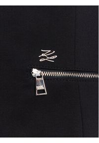 Karl Lagerfeld - KARL LAGERFELD Marynarka A3W14040 Czarny Slim Fit. Typ kołnierza: dekolt w karo. Kolor: czarny. Materiał: syntetyk