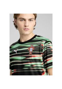 Puma - Męska koszulka przedmeczowa Portugalia PUMA Black White. Kolor: biały, wielokolorowy, czarny