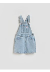 Reserved - Jeansowa sukienka ogrodniczka - niebieski. Kolor: niebieski