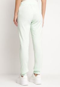 Born2be - Miętowe Spodnie Dresowe z Gumką w pasie i Troczkiem Halemia. Okazja: na co dzień. Kolor: miętowy. Materiał: dresówka. Długość: długie. Styl: casual, elegancki, sportowy #3