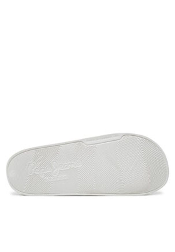 Pepe Jeans Klapki Slider Translucent W PLS70147 Biały. Kolor: biały. Materiał: syntetyk