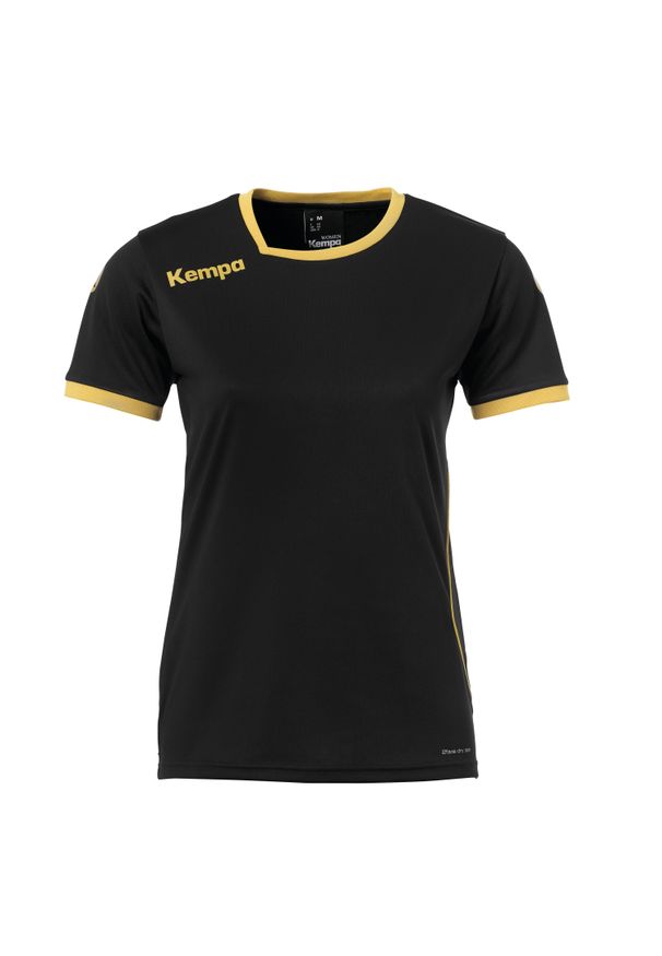 KEMPA - Damska koszulka Kempa Curve. Kolor: wielokolorowy, żółty, czarny. Materiał: materiał