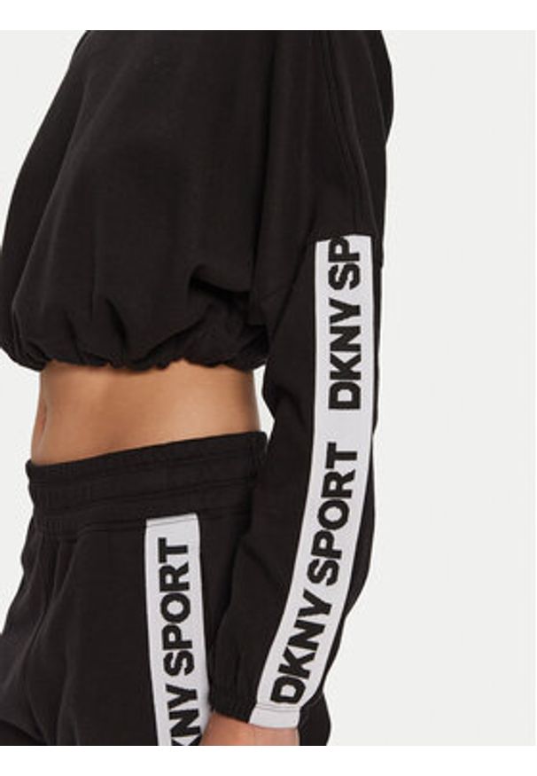 DKNY Sport Spodnie dresowe DP4P3462 Czarny Regular Fit. Kolor: czarny. Materiał: syntetyk, bawełna
