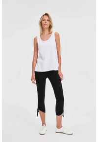 MOODO - Bawełniane legginsy czarne. Kolor: czarny. Materiał: bawełna