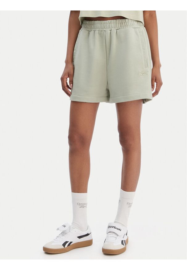 Reebok Szorty sportowe Reebok x Ewa Chodakowska Jula RK25623CCW Zielony Regular Fit. Kolor: zielony. Materiał: bawełna