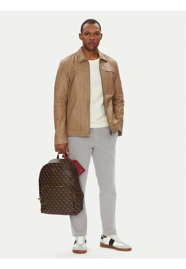 Guess Plecak HMMILO P5219 Brązowy. Kolor: brązowy. Materiał: skóra