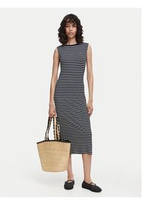 TOMMY HILFIGER - Tommy Hilfiger Sukienka codzienna WW0WW49311 Granatowy Slim Fit. Okazja: na co dzień. Kolor: niebieski. Materiał: wiskoza. Typ sukienki: proste. Styl: casual #3