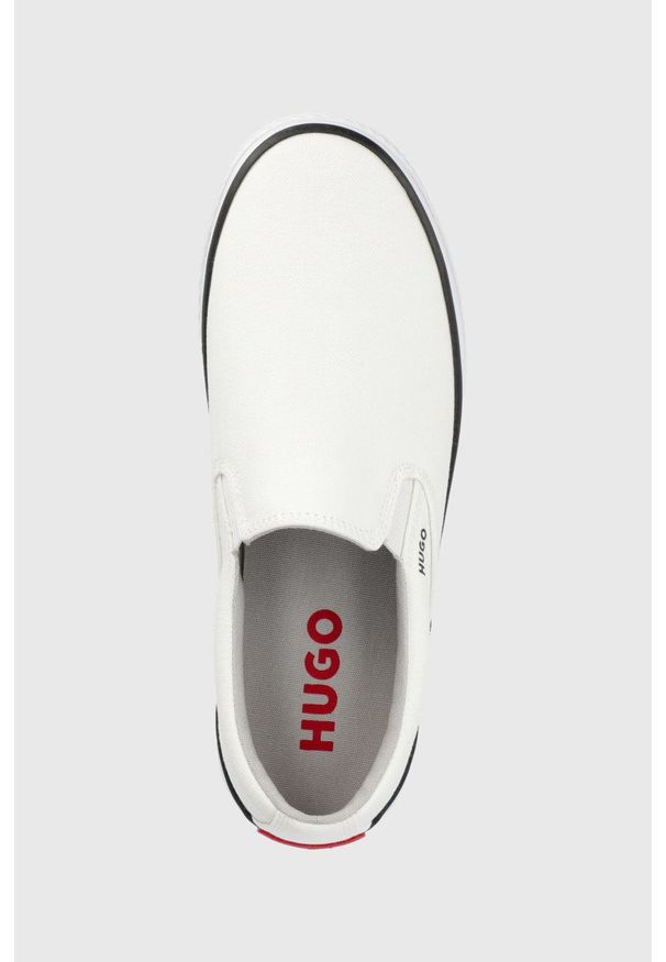 Hugo - HUGO tenisówki Dyer damskie kolor biały. Nosek buta: okrągły. Kolor: biały. Materiał: guma