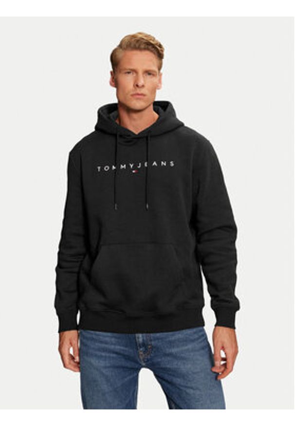 Tommy Jeans Bluza DM0DM20746 Czarny Regular Fit. Kolor: czarny. Materiał: bawełna