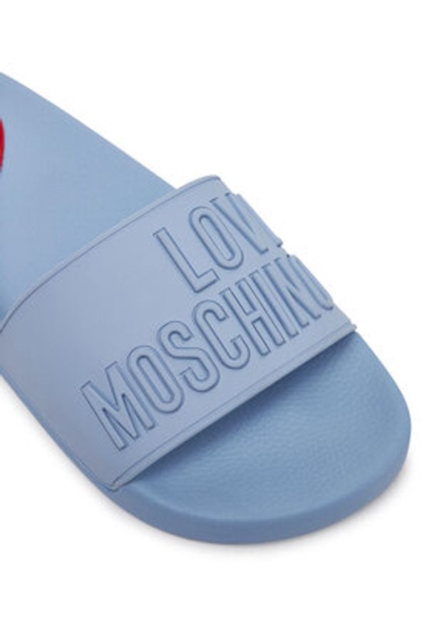 Love Moschino - LOVE MOSCHINO Klapki JA28052G1MI15712 Niebieski. Kolor: niebieski. Materiał: syntetyk