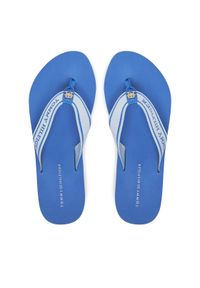 TOMMY HILFIGER - Tommy Hilfiger Japonki Hilfiger Webbing Beach Sandal FW0FW08515 Niebieski. Kolor: niebieski. Materiał: materiał