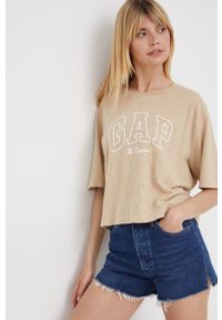 Wrangler szorty jeansowe damskie kolor granatowy gładkie high waist. Stan: podwyższony. Kolor: niebieski. Materiał: jeans. Wzór: gładki. Styl: klasyczny #3