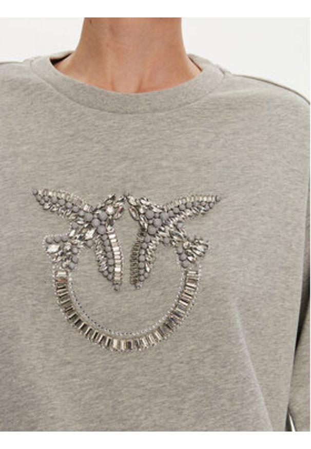 Pinko - PINKO Bluza Nelly 100534 A24F Szary Regular Fit. Kolor: szary. Materiał: bawełna