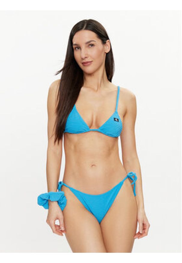 Calvin Klein Swimwear Góra od bikini KW0KW02468 Niebieski. Kolor: niebieski. Materiał: syntetyk