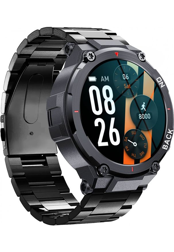 Smartwatch Gravity Hexal-2 Czarny. Rodzaj zegarka: smartwatch. Kolor: czarny
