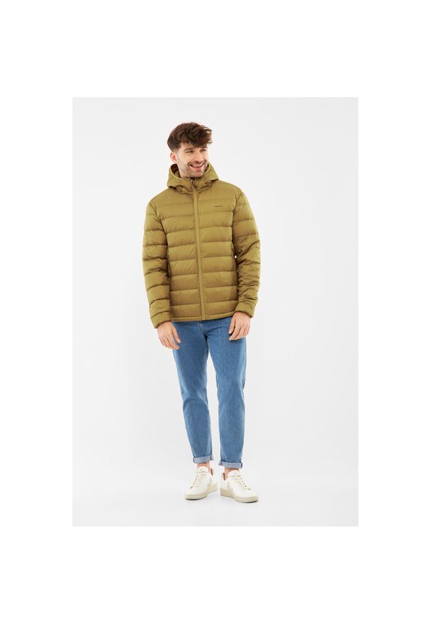 Viking - Kurtka puchowa męska VIKING Rovi. Kolor: brązowy. Materiał: puch. Sport: turystyka piesza