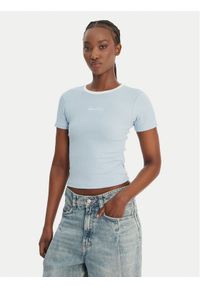 Guess Jeans T-Shirt W6GPA9 KF641 Błękitny Slim Fit. Kolor: niebieski. Materiał: bawełna #1