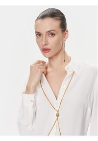 Elisabetta Franchi Koszula CA-022-41E2-V380 Biały Regular Fit. Kolor: biały. Materiał: wiskoza