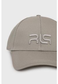 4f - 4F czapka bawełniana 4F x RL9 kolor szary z aplikacją. Kolor: szary. Materiał: bawełna. Wzór: aplikacja #4
