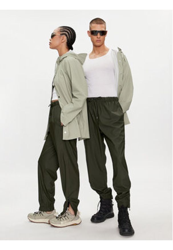 Rains Spodnie przeciwdeszczowe Rain Pants Regular W3 18560 Zielony Regular Fit. Kolor: zielony. Materiał: syntetyk